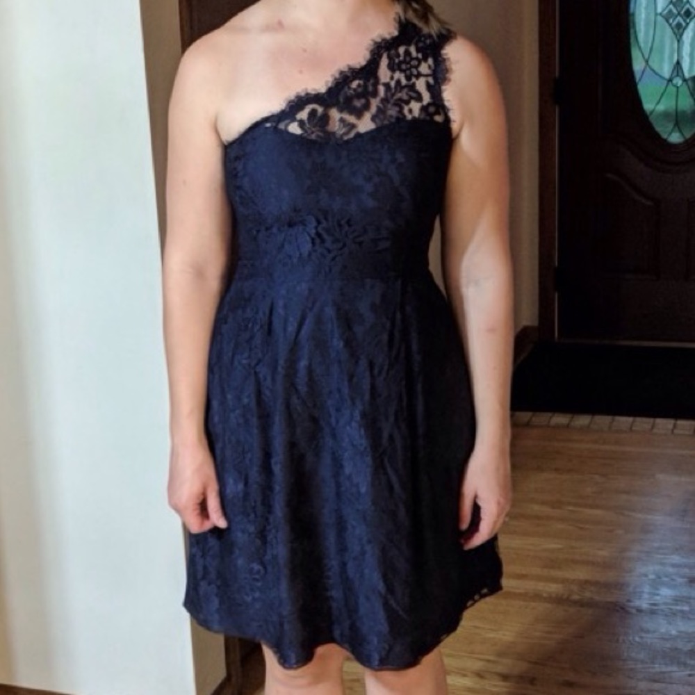 Navy Lace Cocktail Dress